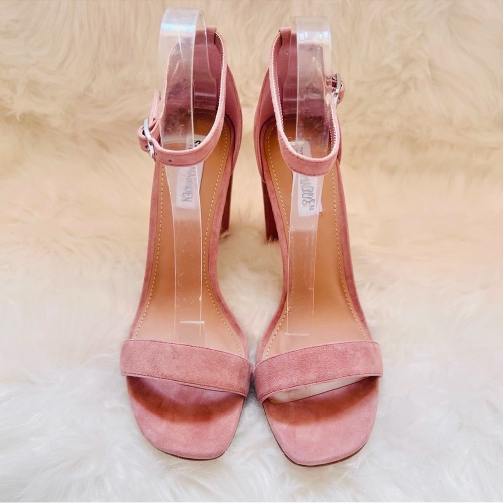 New! Rare STEVE MADDEN Franky Strappy Square Heel Sandals in Mauve - Picture 6 of 8